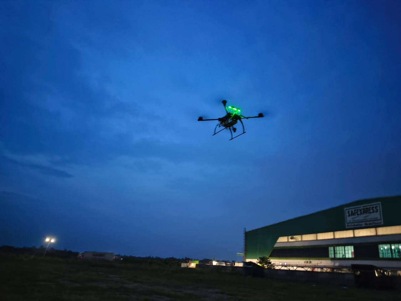 Drone flying during a Skyglimps practical training session