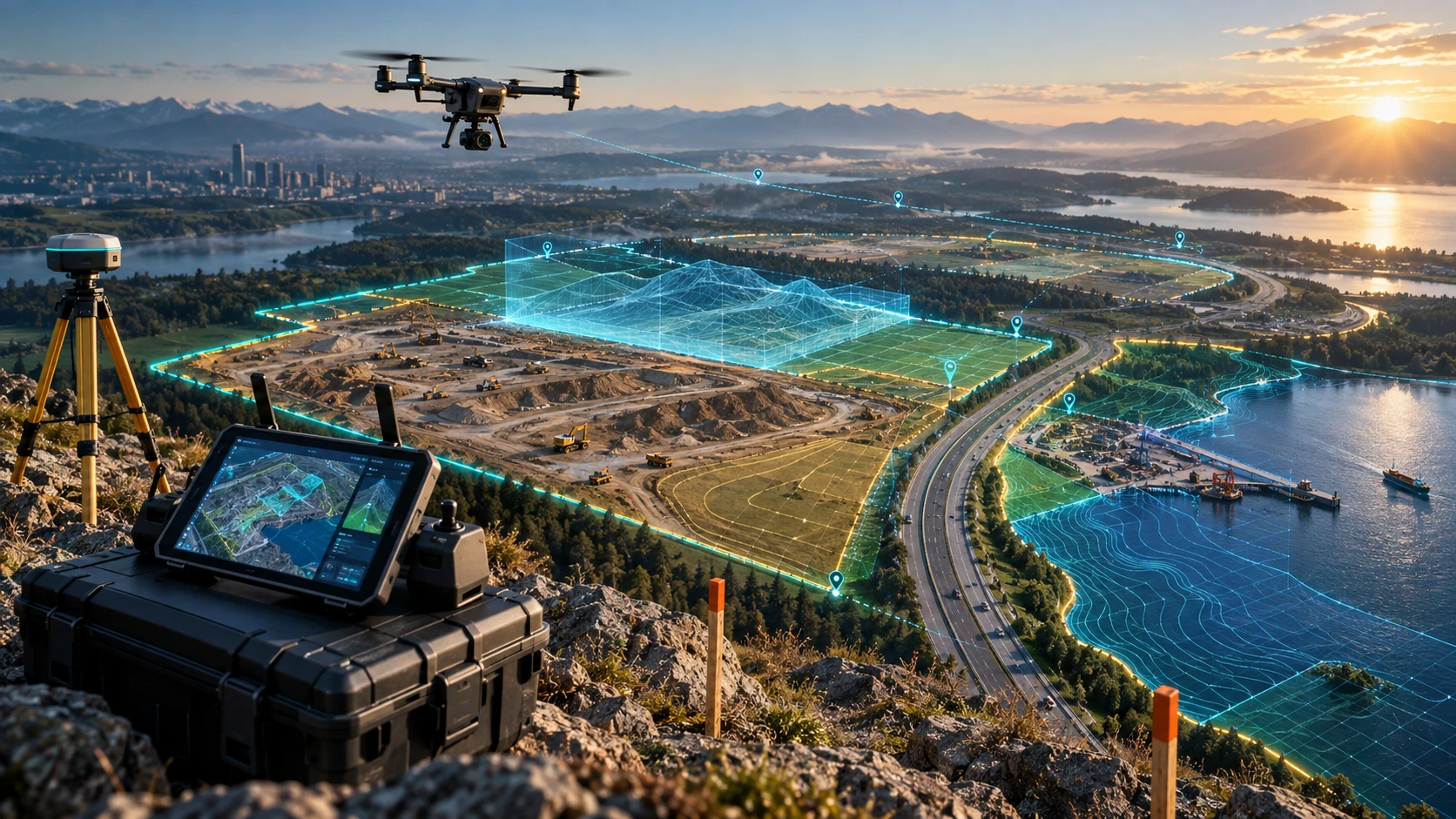 Drone survey scope of work showing aerial mapping planning, data capture, processing, reporting, and geospatial deliverables for professional projects.