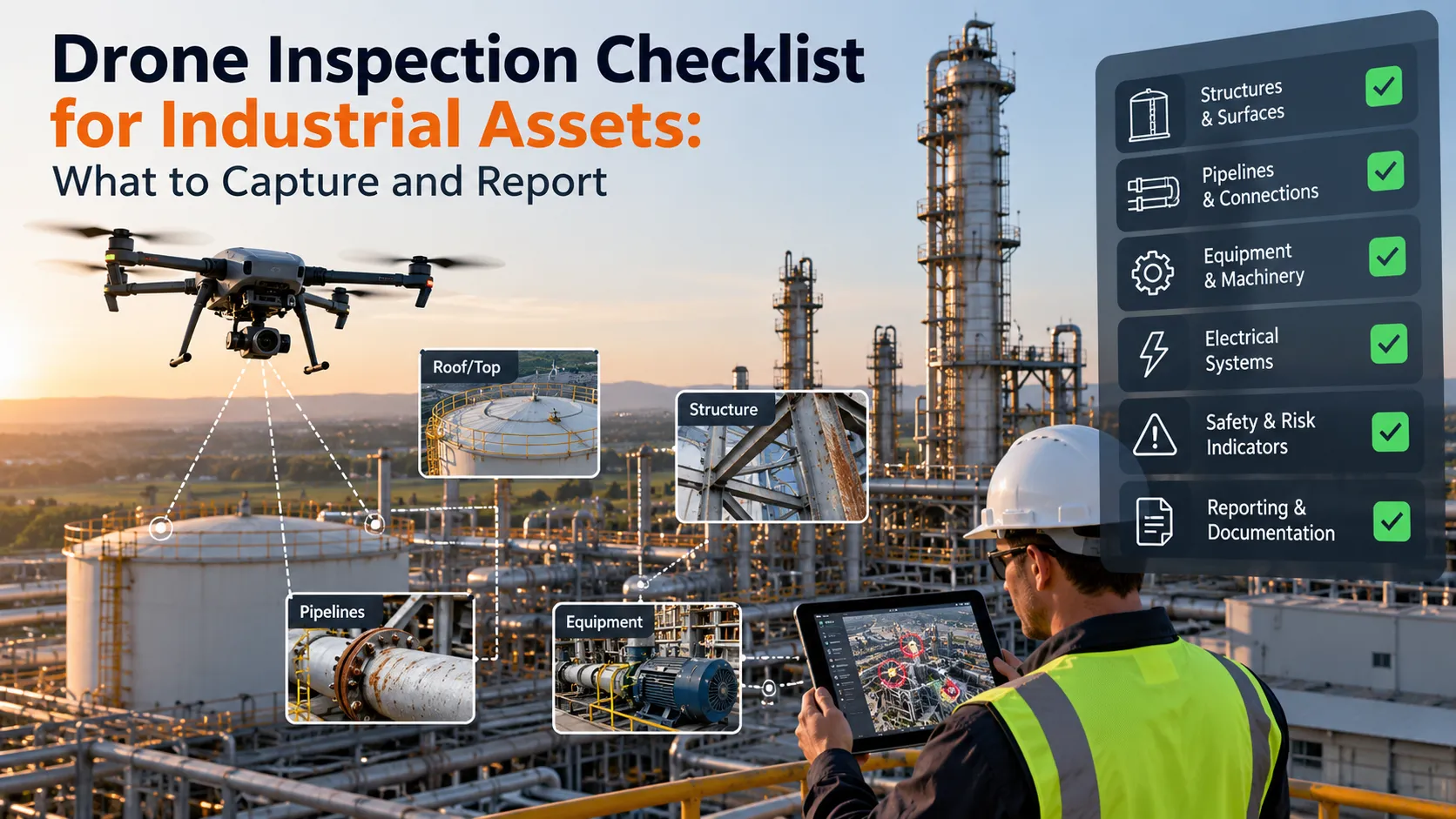 Drone Inspection Checklist for Industrial Assets: What to Capture and Report